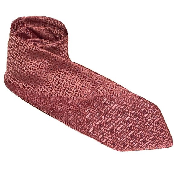 Surrey Pink Silk Blend Men’s Tie Polka Dot Patterned Preppy Formal Business Fun - Picture 1 of 8